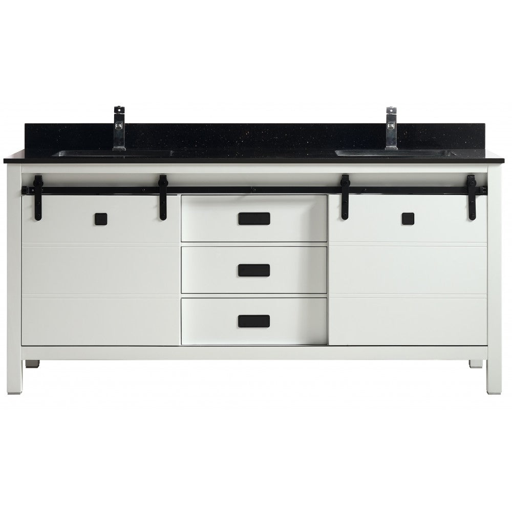Saga 72" bois massif, Blanc