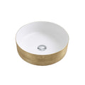 Epona 14", Lavabo rond - Or et blanc