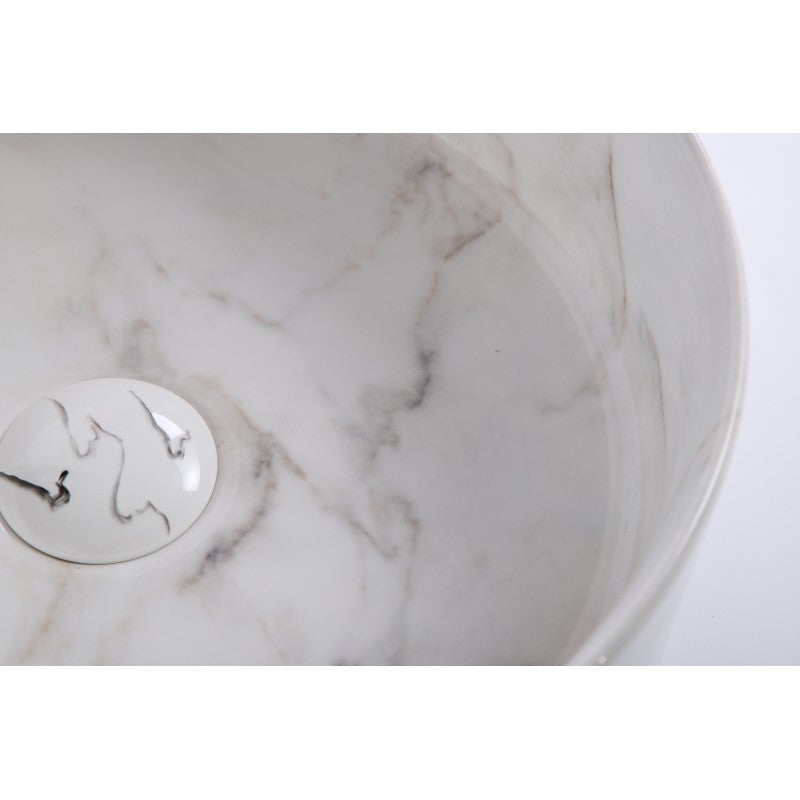 Epona 14", Lavabo rond avec effet marbre