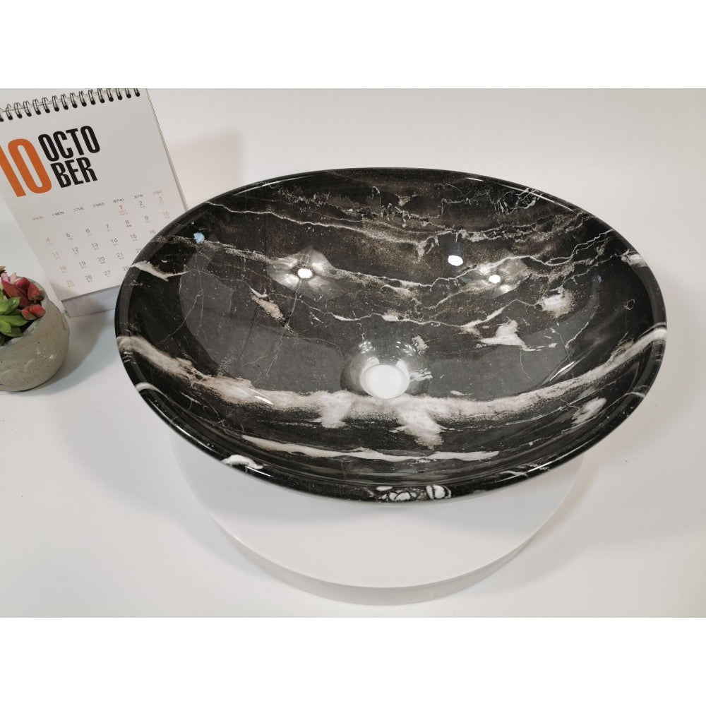 Java, Lavabo noir effet marbre