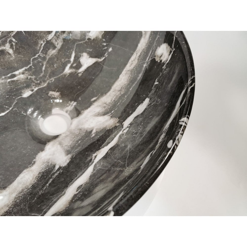Java, Lavabo noir effet marbre