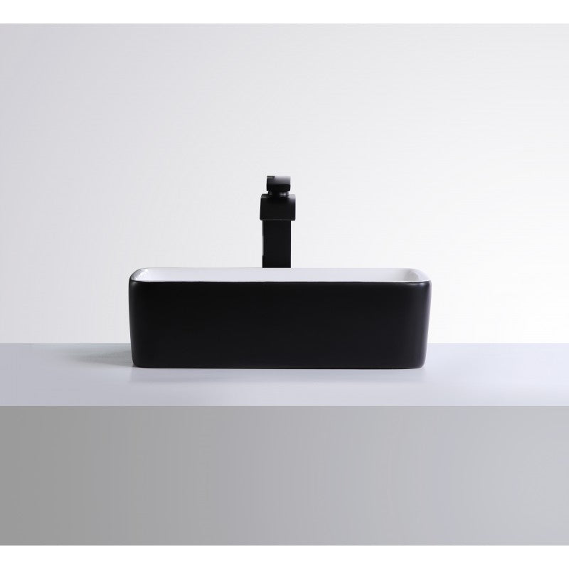 Volva, Lavabo en porcelaine - Noir et blanc