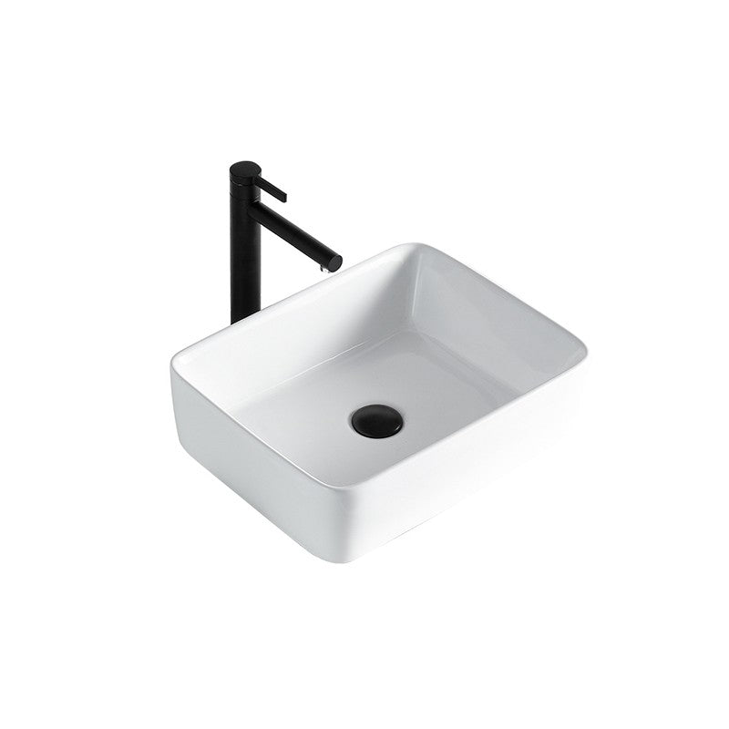 Volva, Lavabo en porcelaine - Blanc