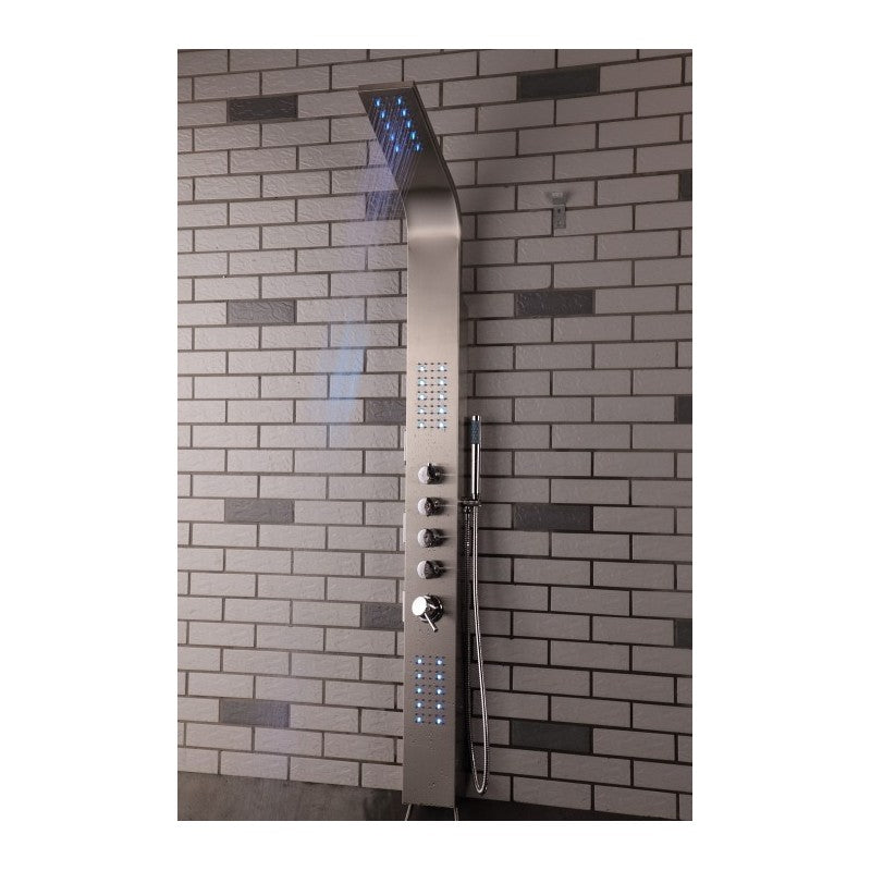 Éos, Colonne de douche - Chrome avec LED
