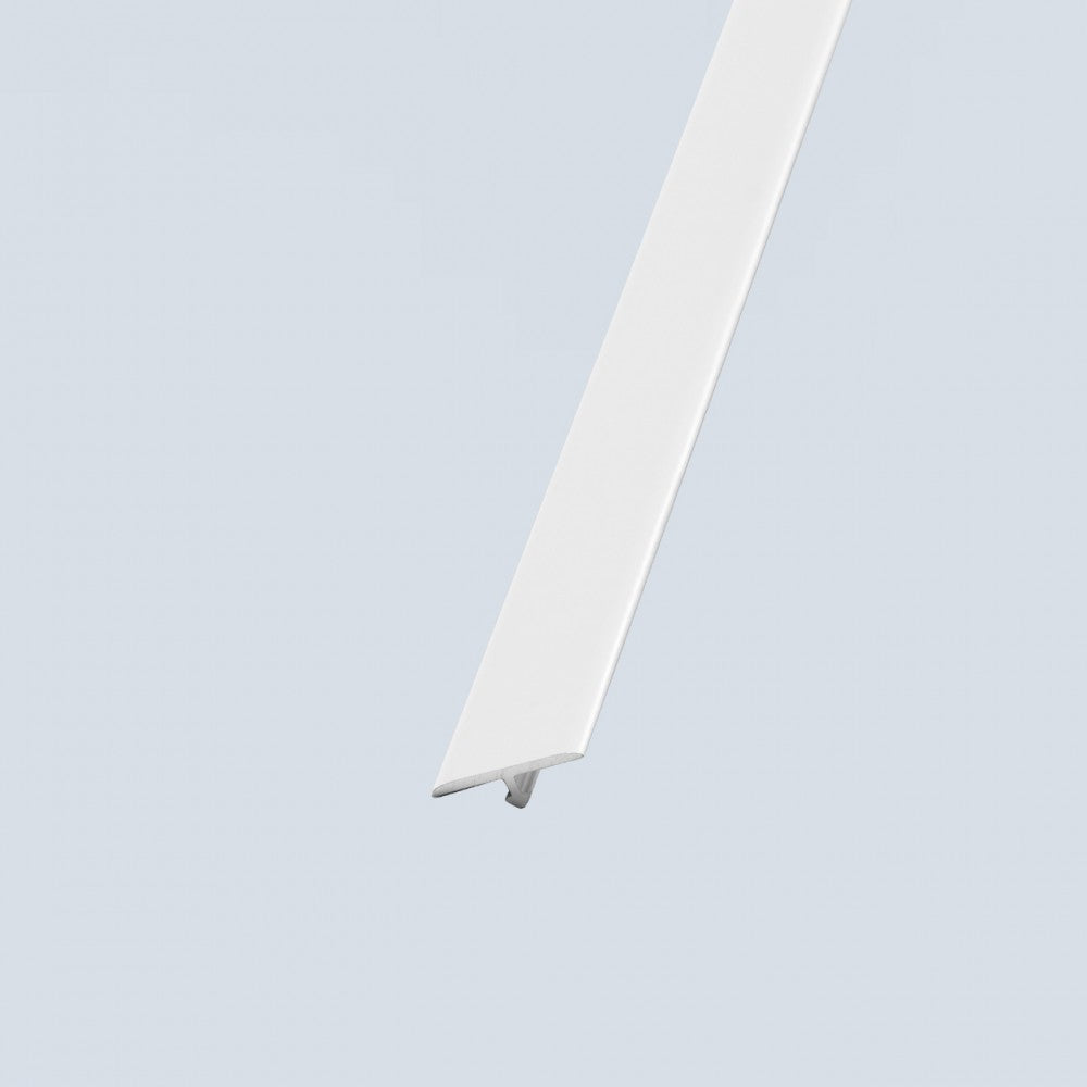 Moulure blanche en T pour mur PVC 4mm