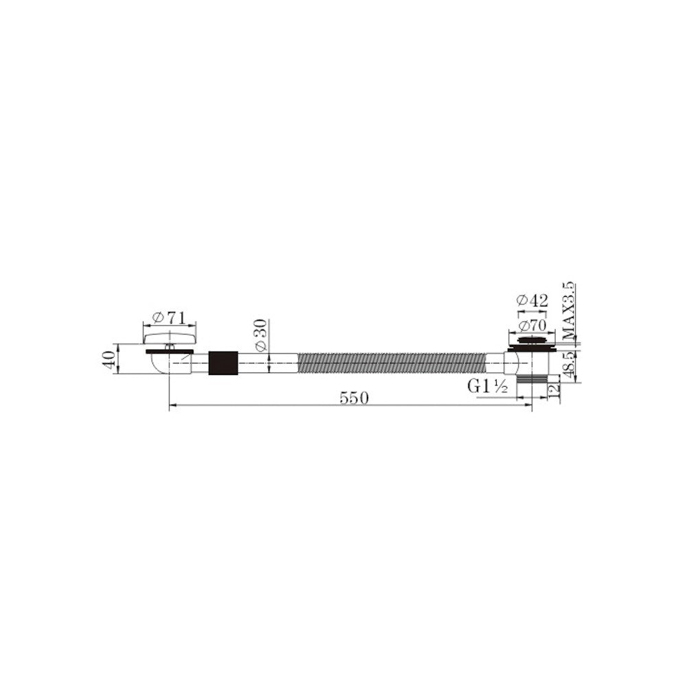 Drain de bain fini chrome