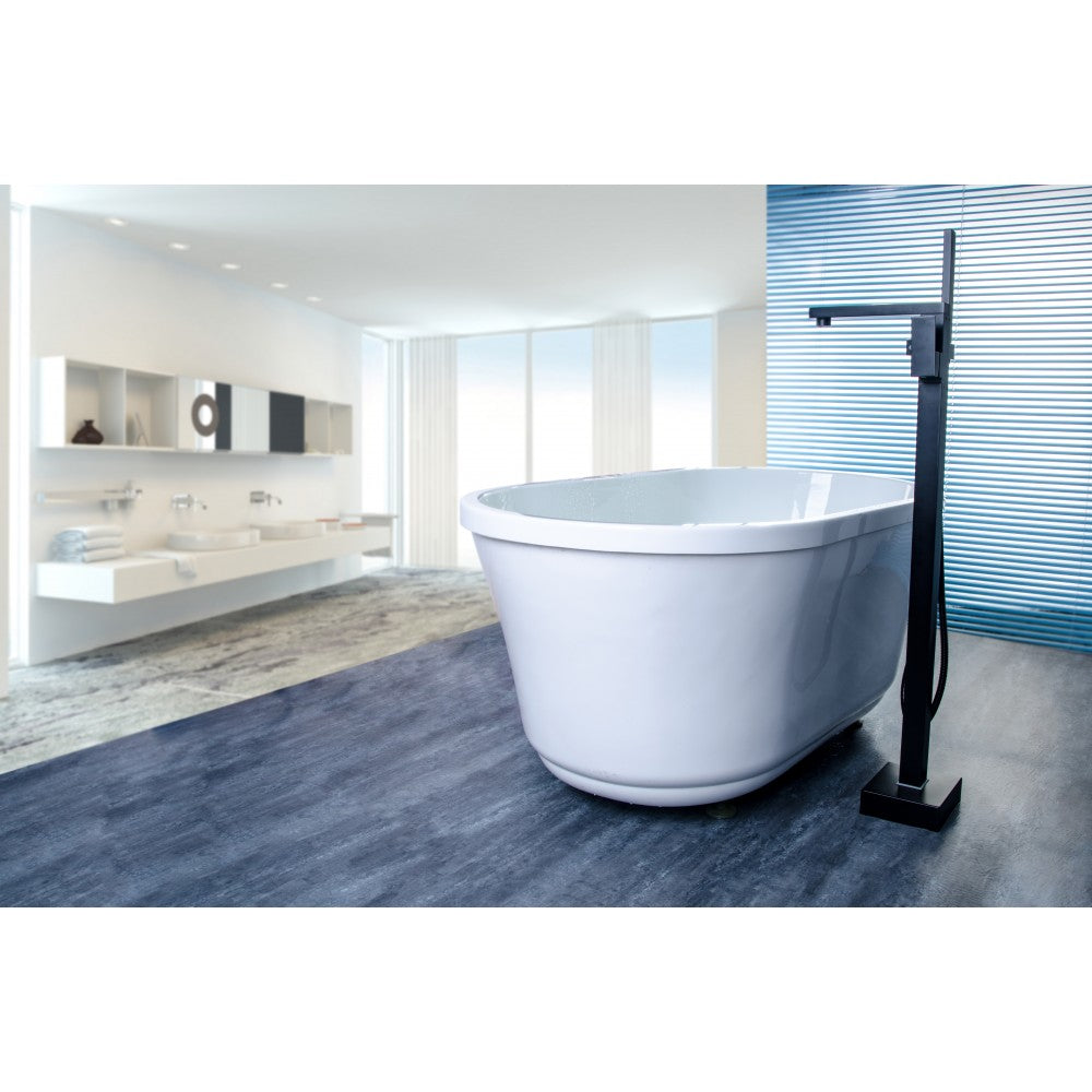 Ares, robinet de bain sur pied noir mat