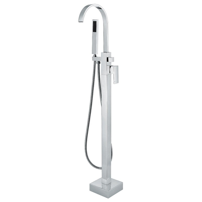 Déméter, robinet de bain sur pied chrome poli