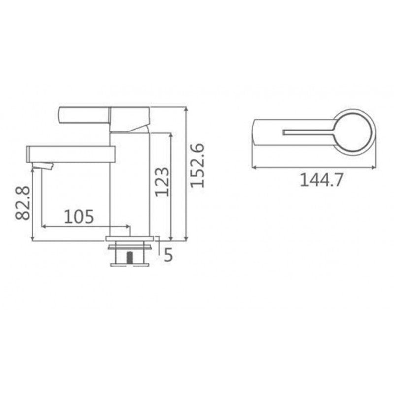 Pekko, Robinet de lavabo - Chrome poli