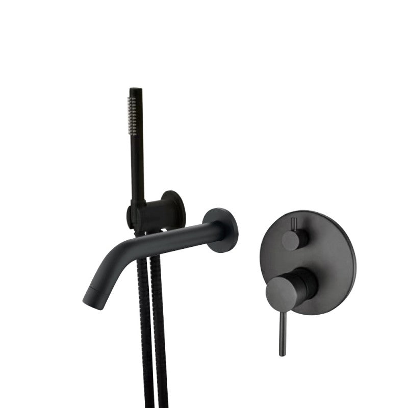 Kami, Robinet de Baignoire mural noir mat