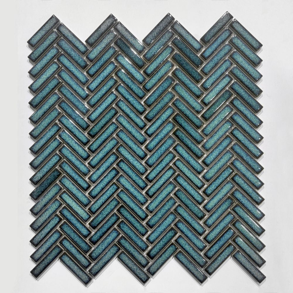 Mosaïque Bleu-Vert – Motif écaille, salle de bain & cuisine