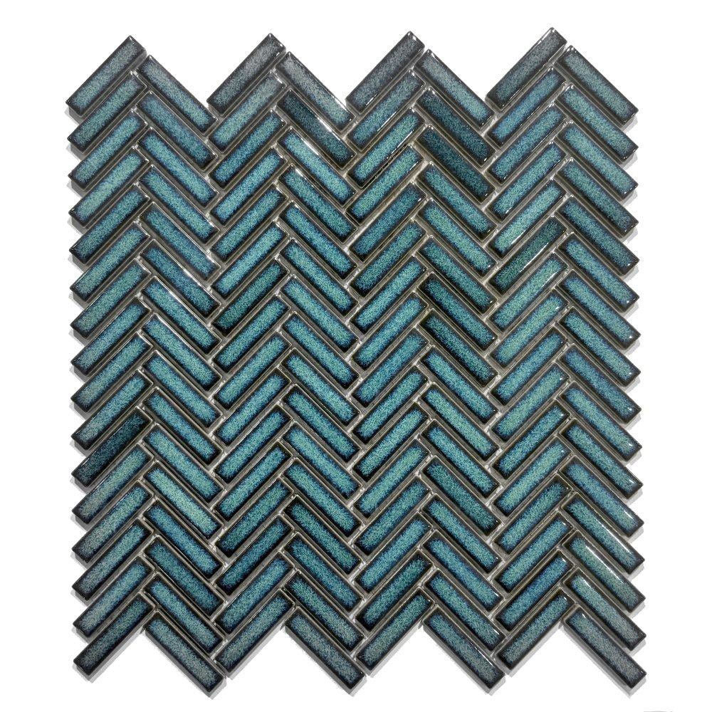 Mosaïque Bleu-Vert – Motif écaille, salle de bain & cuisine