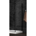 Lugus 32", Verre de douche côté latéral noir