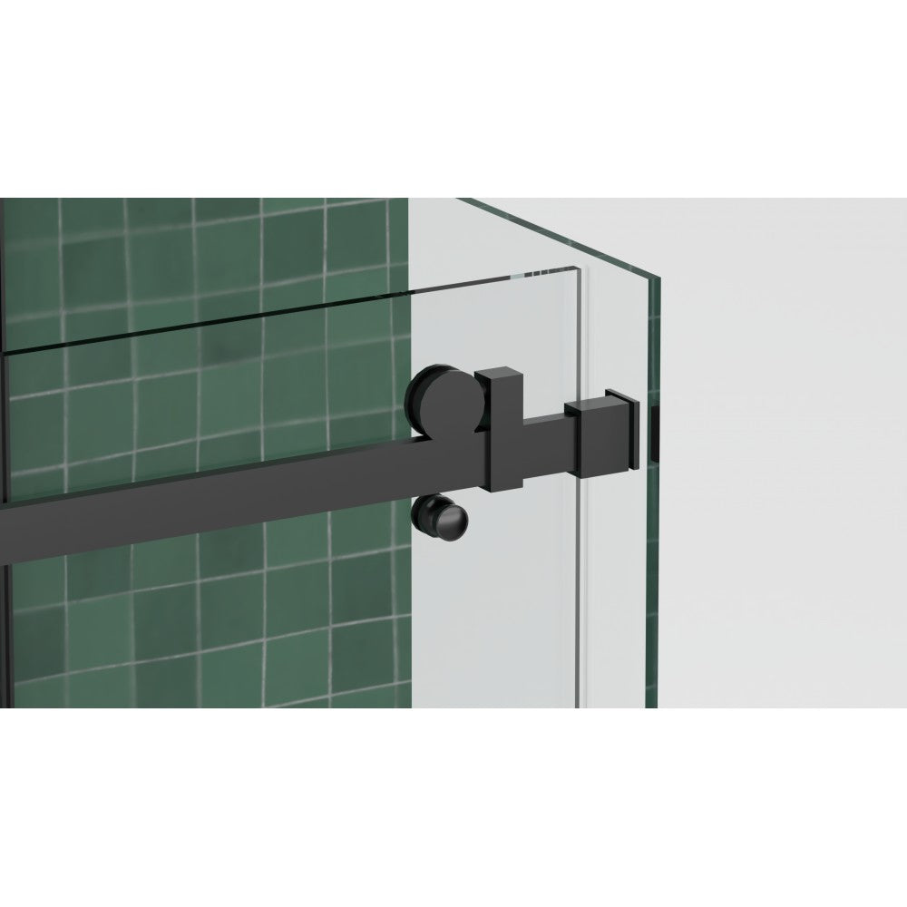 Lwidgi, Porte de douche noire - Grandeur: 60''