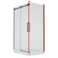 Lwidgi, Porte de douche noire - Grandeur: 36"