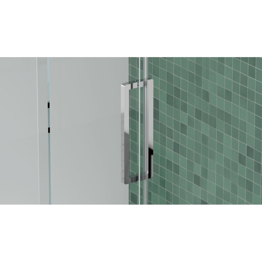 Lwidgi, Porte de douche chrome - Grandeur: 48''