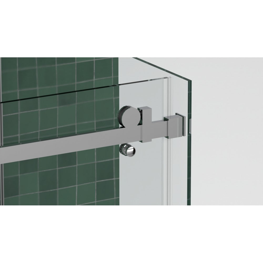 Lwidgi, Porte de douche chrome - Grandeur: 48''