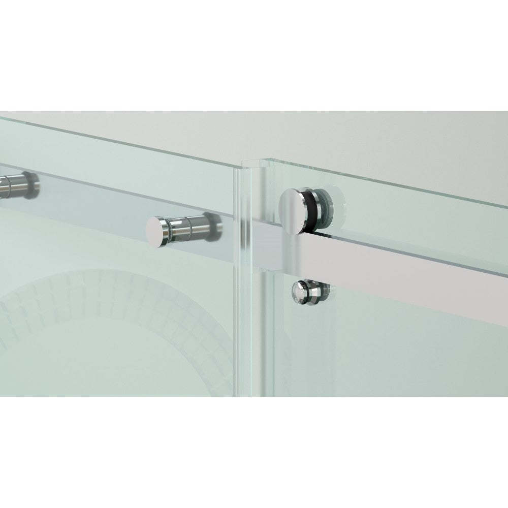 Lwidgi, Porte de douche chrome - Grandeur: 48''