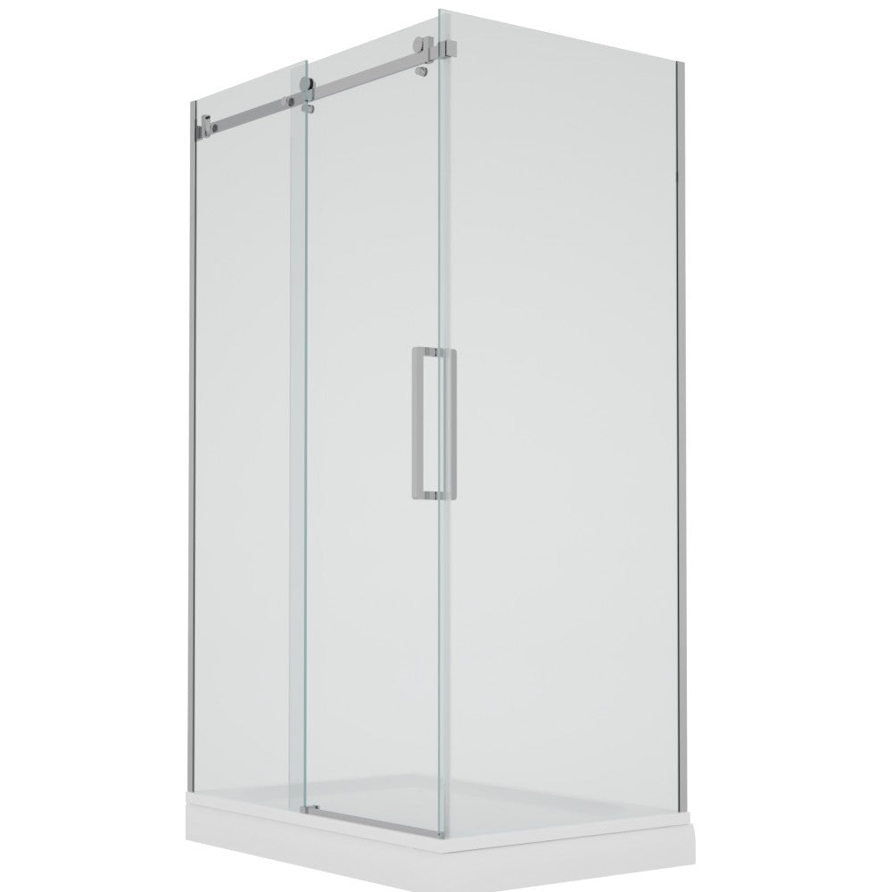Lwidgi, Porte de douche chrome - Grandeur: 60''
