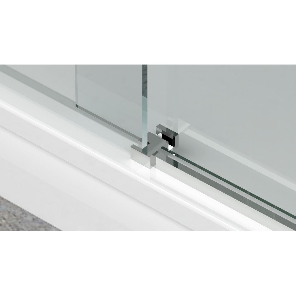 Lwidgi, Porte de douche chrome - Grandeur: 60''