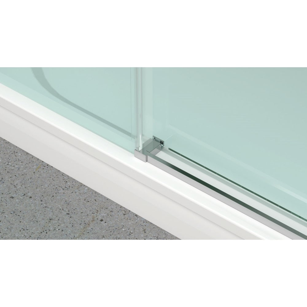 Lwidgi, Porte de douche chrome - Grandeur: 60''