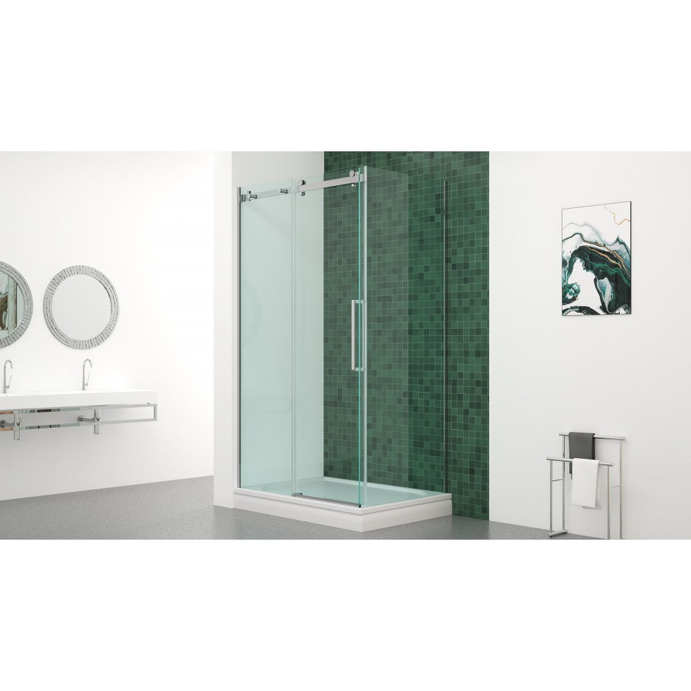 Lwidgi, Porte de douche chrome - Grandeur: 60''