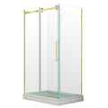 Lwidgi, Porte de douche fini or - Grandeur: 48''