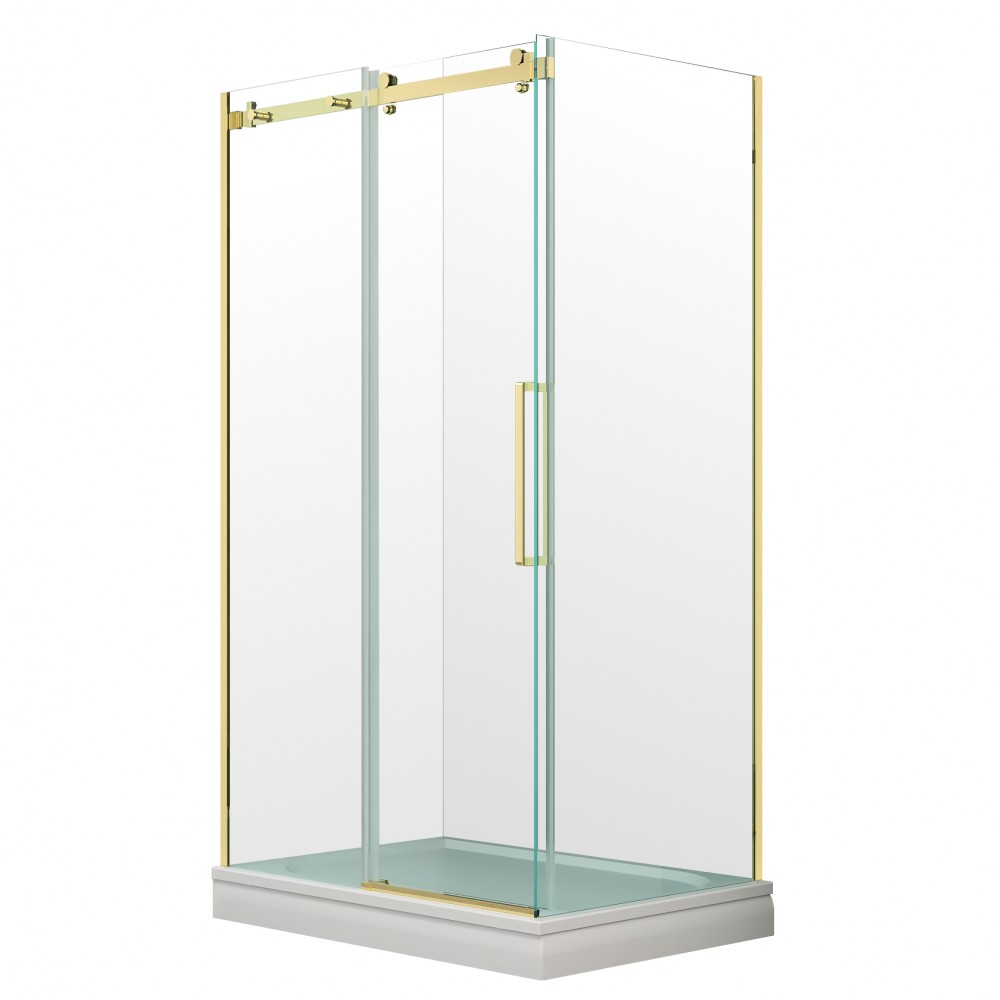 Lwidgi, Porte de douche fini or - Grandeur: 60''