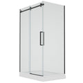 Mikotos, Porte de douche noire - Grandeur: 60''