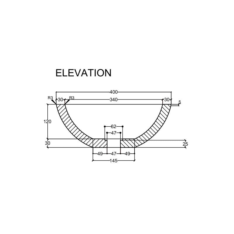 Lavabo en marbre Fregona, 40x15