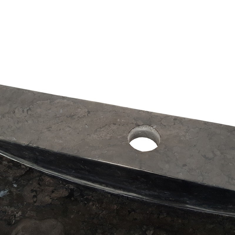 Sardinia 19.67" , Lavabo en marbre poli - Noir
