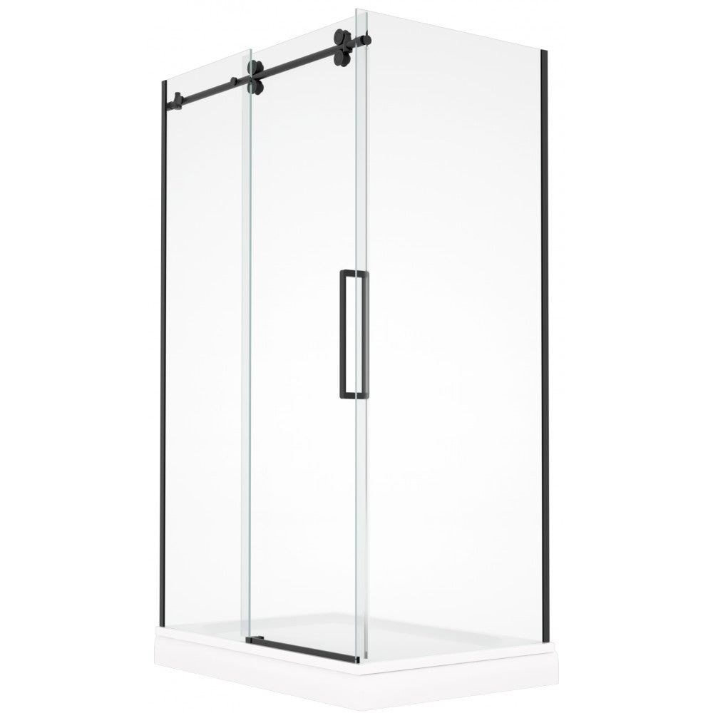 Myo, Porte de douche noire - Grandeur: 48''