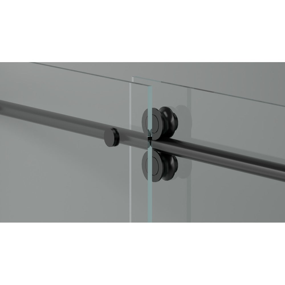 Myo, Porte de douche noire - Grandeur: 48''