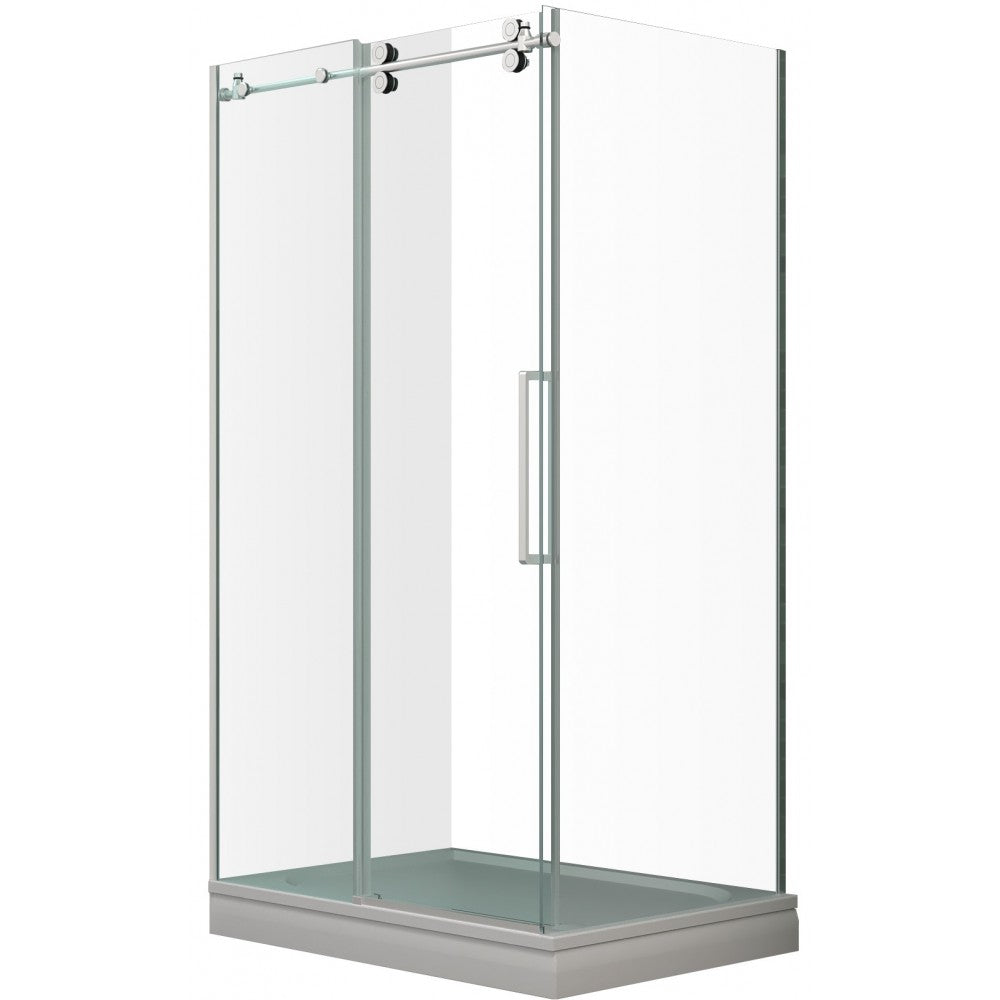 Myo, Porte de douche nickel brossé - Grandeur: 48''