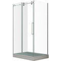 Myo, Porte de douche nickel brossé - Grandeur: 60''