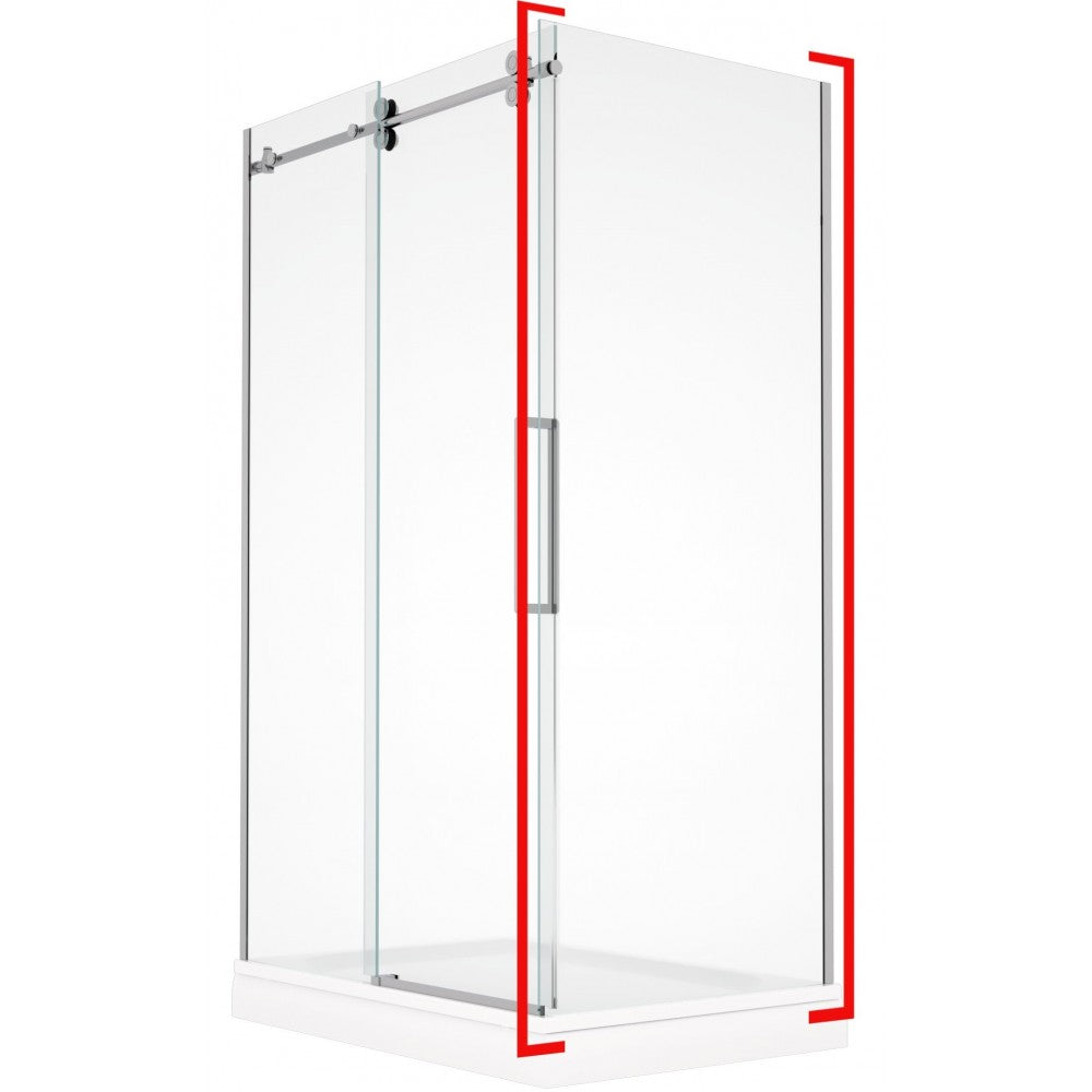 Myo, Porte de douche chrome - Grandeur: 36"
