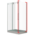 Myo, Porte de douche nickel brossé - Grandeur: 36"