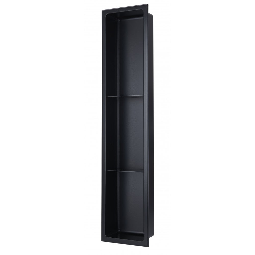 Niche de Douche 8x36, 3 sections noir mat