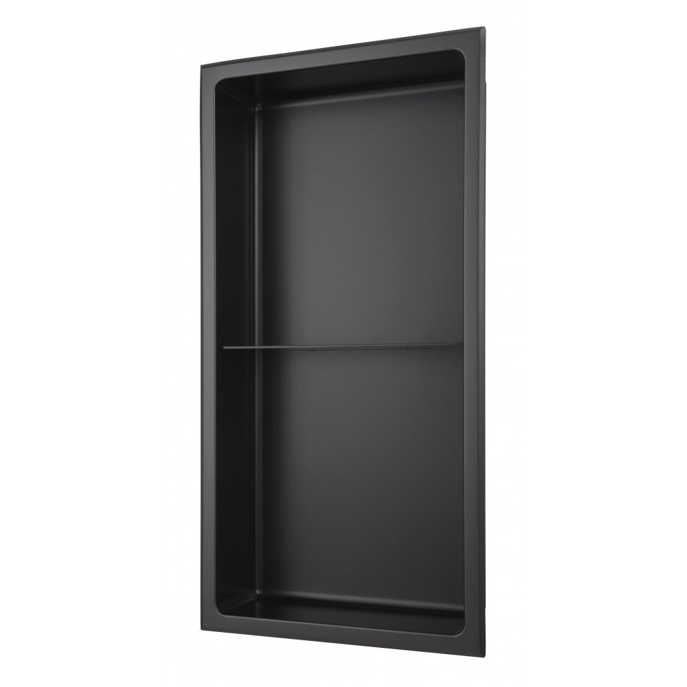 Niche de Douche 12x24, 2 sections, finie noir mat