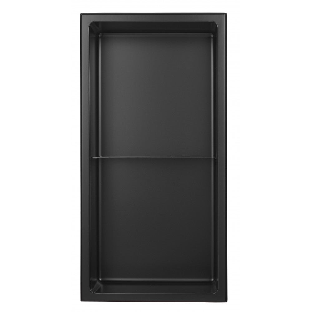 Niche de Douche 12x24, 2 sections, finie noir mat