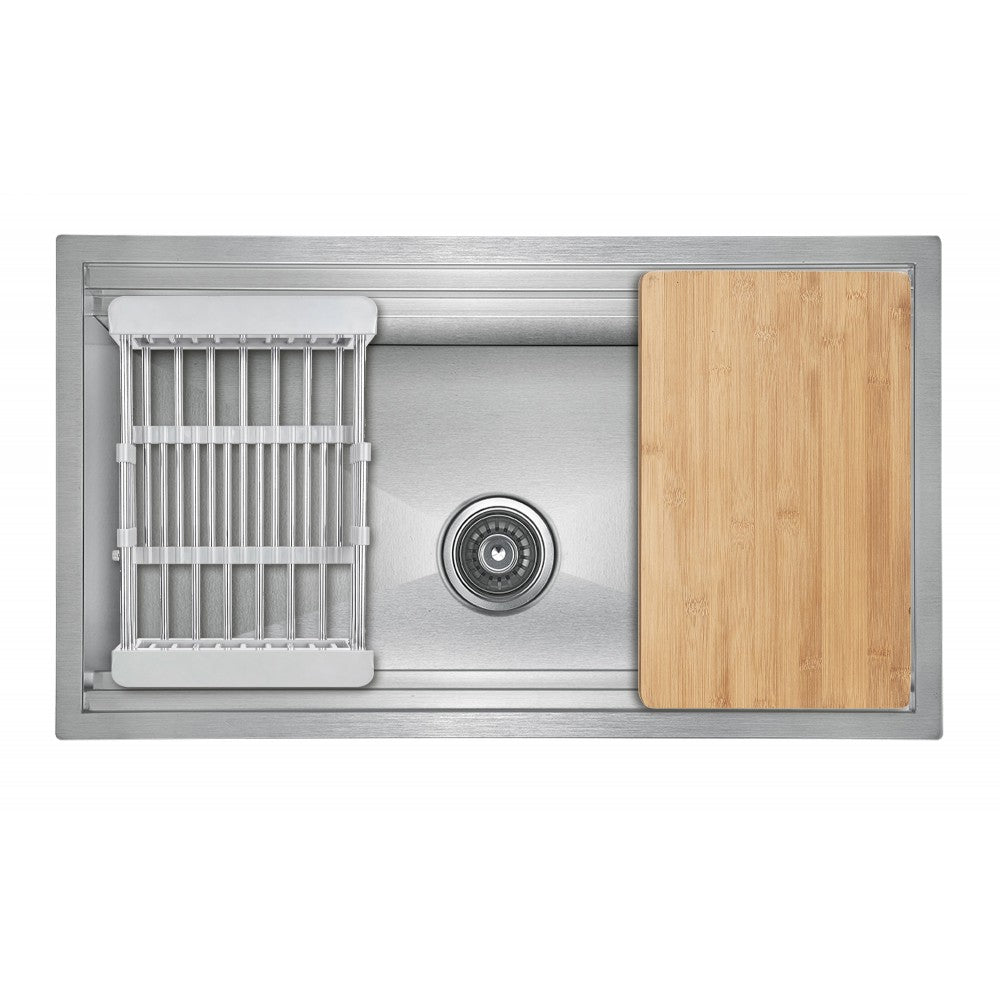 Évier de cuisine, 30 x 18'', acier inoxydable