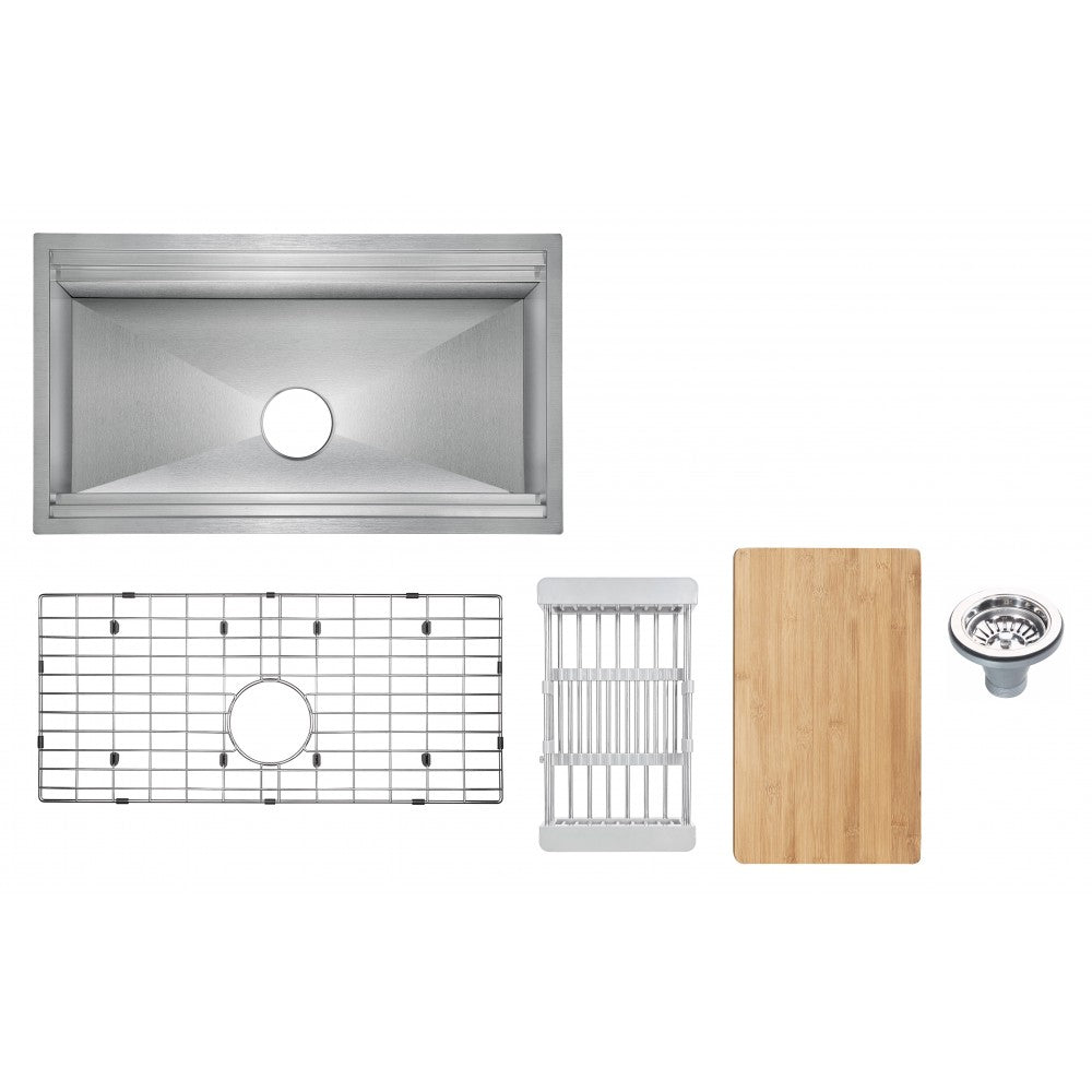 Évier de cuisine, 30 x 18'', acier inoxydable