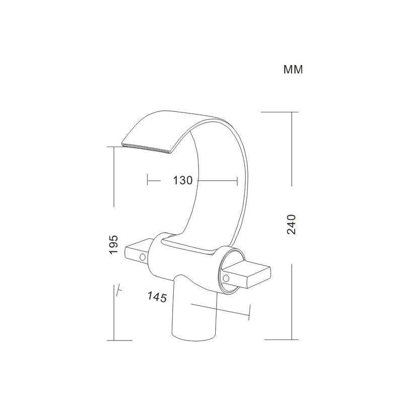 Käyrä, Robinet de lavabo - Chrome poli