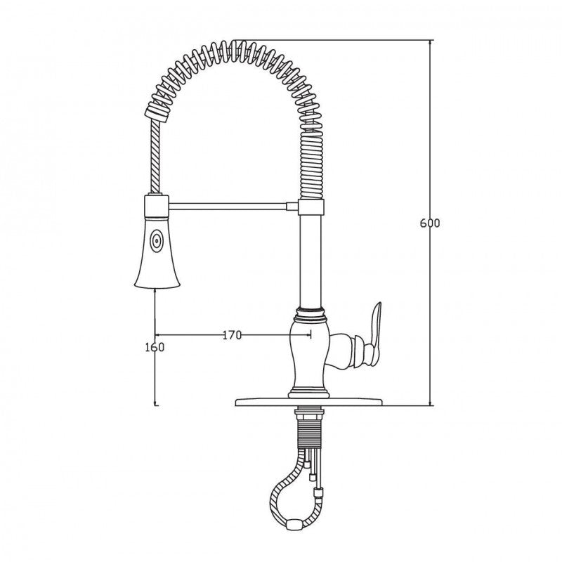 Odall, robinet de cuisine fini nickel brossé
