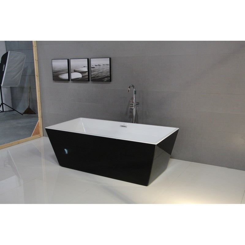 Bain autoportant 59 noir et blanc – Roman