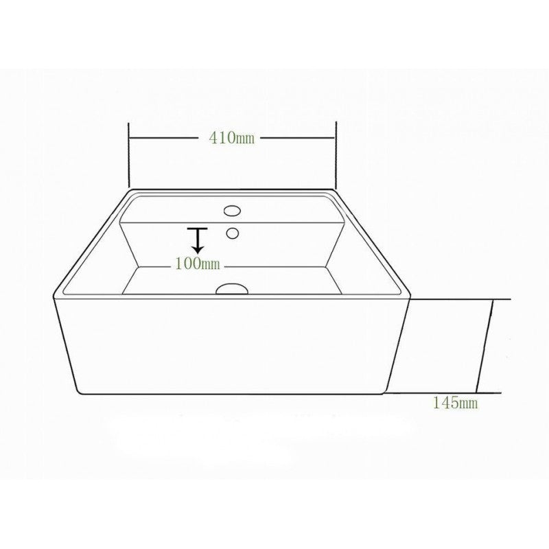 Fidji 16", Lavabo en porcelaine
