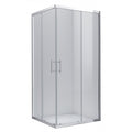 Square, Douche en coin carrée chrome - Grandeur: 36''x36''