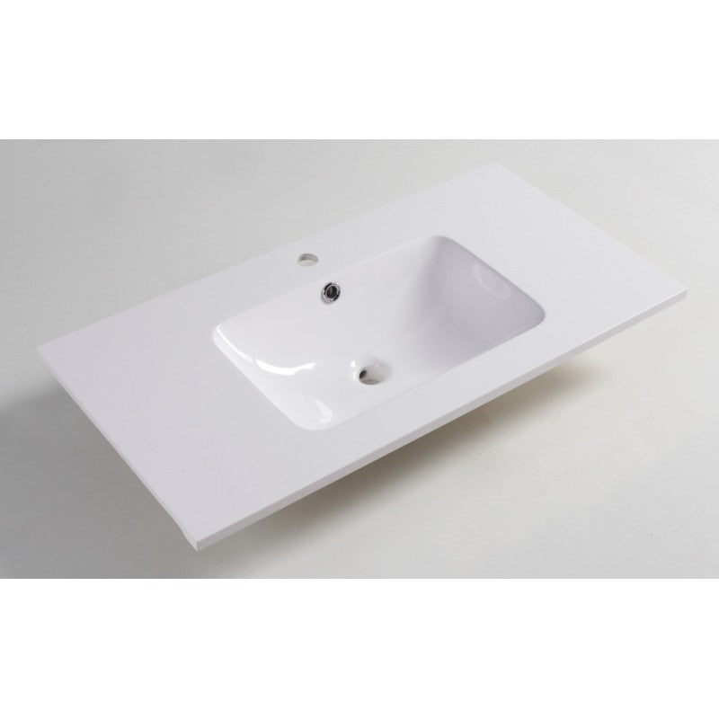 Comptoir en poussière de marbre avec lavabo intégré
