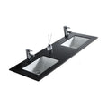 Dessus de vanité de 60", Double lavabos - Noir