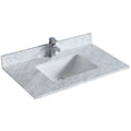 Dessus de vanité en marbre blanc carrara 36 po avec lavabo sous-plan en porcelaine